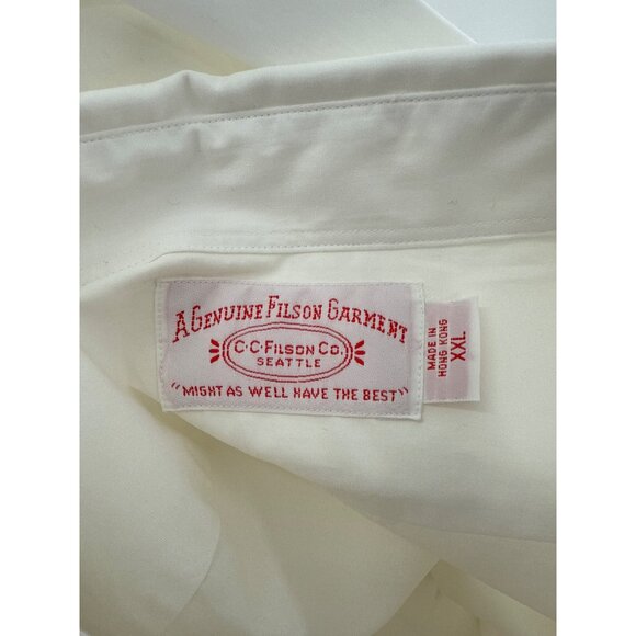 Filson XXL Feather Cloth White Long Sleeve Shirt - Picture 7 of 9